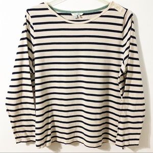 Boden Striped Crew Neck Sweatshirt